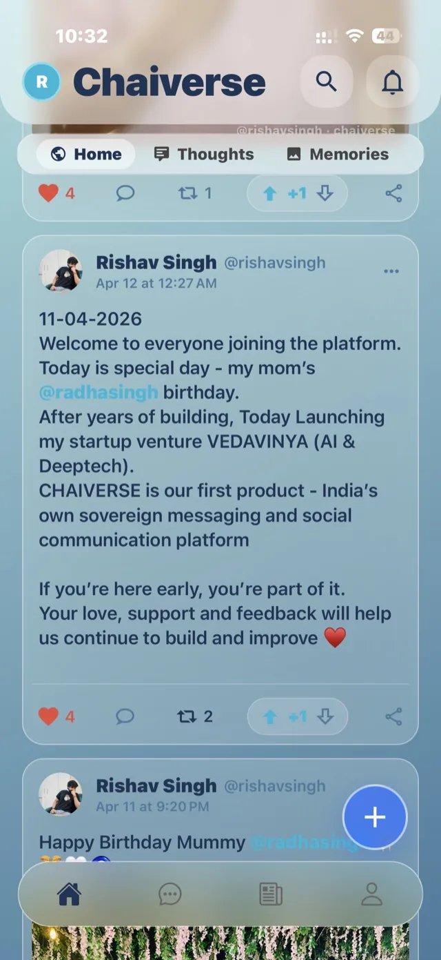Chaiverse home feed